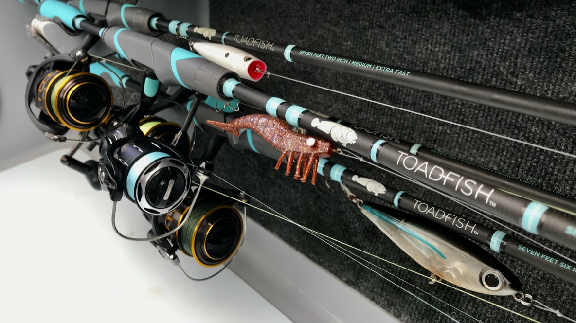 Light tackle spin rods provided with this flats fishing charter.