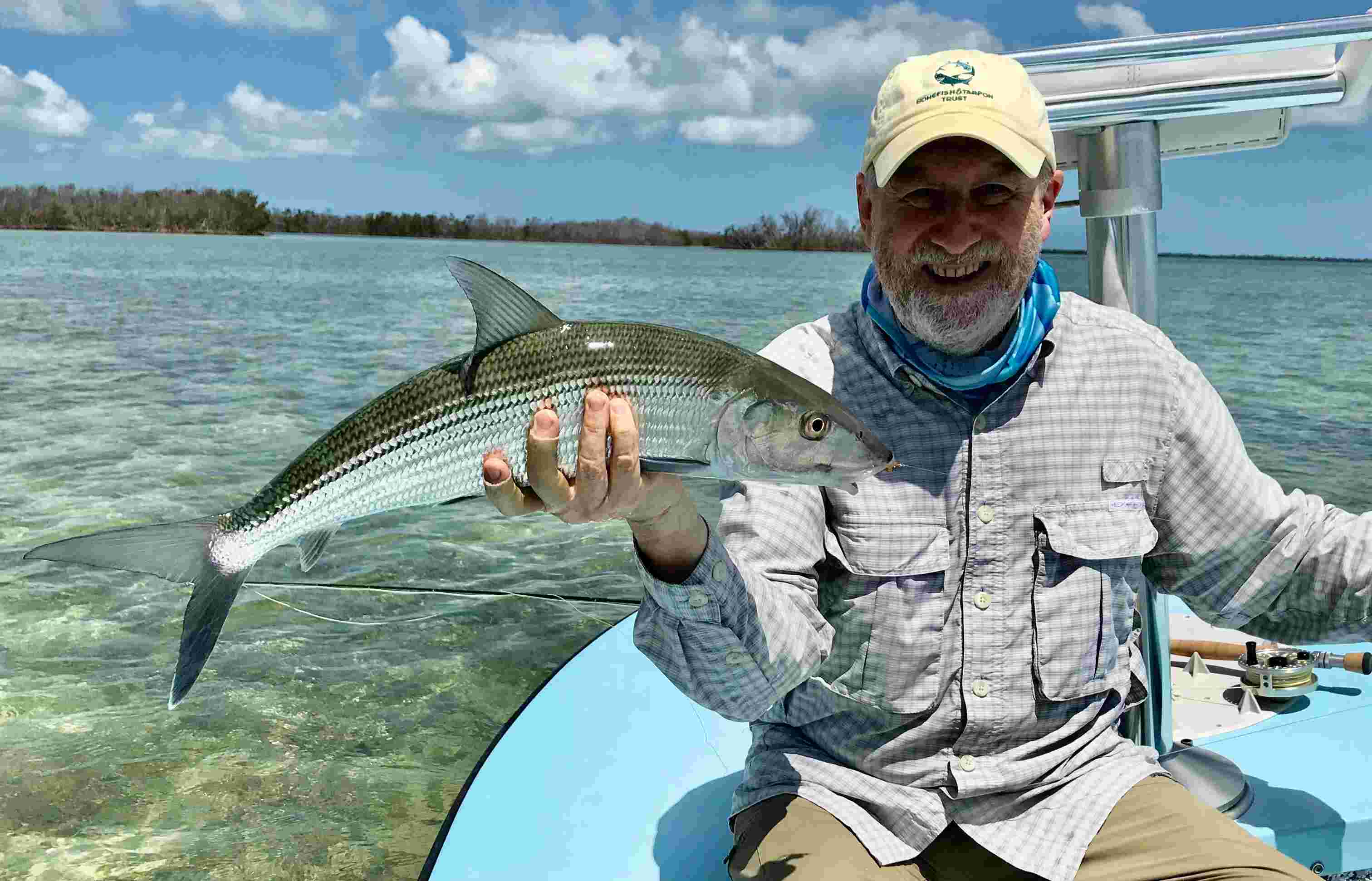 Florida Keys bonefish caught on a  fly fishing charter