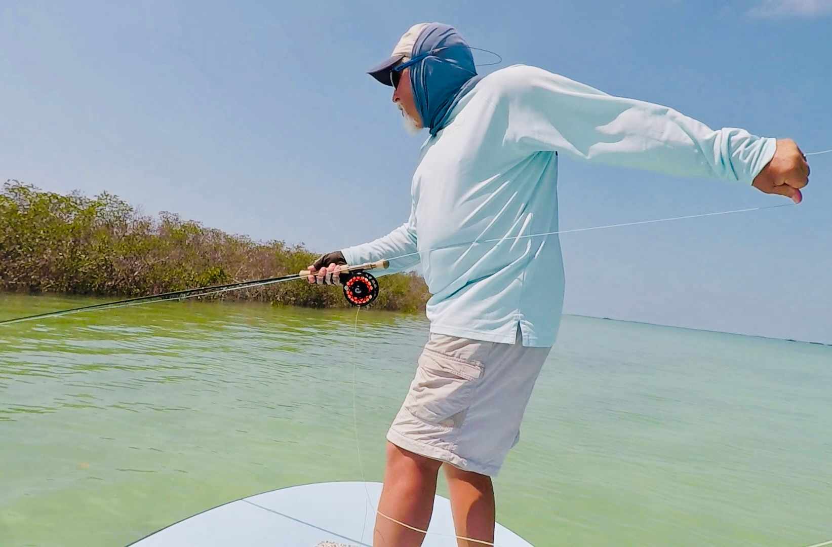 Fisherman fly fishing during the Florida Keys and Key West best time of year